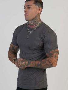 Рубашка SikSilk Muscle Fit T-, коричневый