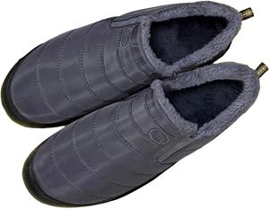 Сапоги для снега для женщин и мужчин, зимние теплые кроссовки, унисекс, с меховой подкладкой, противоскользящие ботильоны на молнии, водонепроницаемые уличные ботинки Generic, Grey