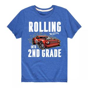 Футболка с рисунком Hot Wheels Rolling для мальчиков 8–20 лет, 2-й класс Hot Wheels, синий