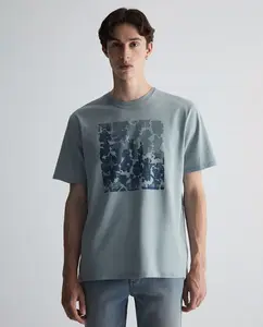 Футболка с эффектом кракелюра Sfera, серый