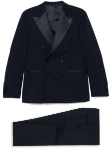 Manuel Ritz костюм с атласной отделкой, синий