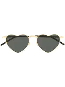 Солнцезащитные очки с оправой в форме сердца Saint Laurent Eyewear, золотой