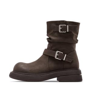 ST&SAT Женские черные, хаки, серые полусапожки — хаки, цвет Khaki