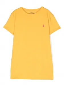 Футболка с вышивкой Polo Pony Polo Ralph Lauren Kids, желтый