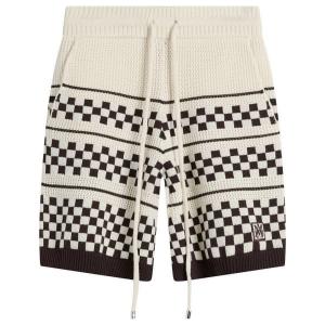 Шорты в клетку из сетчатой ткани Amiri, Alabaster