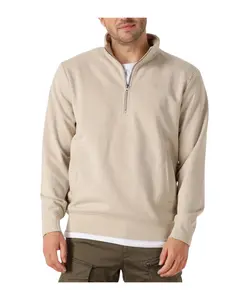 Бежевый мужской пуловер с застежкой-молнией до середины груди G-Star, бежевый
