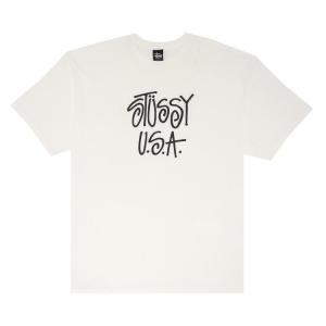 Футболка Stussy USA 'White/Black', белый