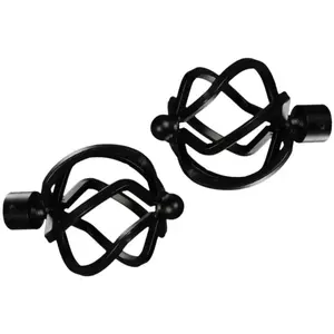 Наконечник для карнизной штанги Helena для карнизных труб Ø 16 мм Liedeco, черный