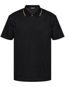 Рубашка-поло Versace с полосками, черный