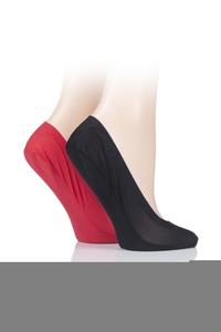 2 пары гладких нейлоновых вкладышей для обуви ELLE, красный