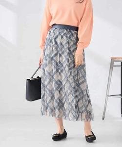 Юбка из клетчатого тюля Avv, цвет Navy