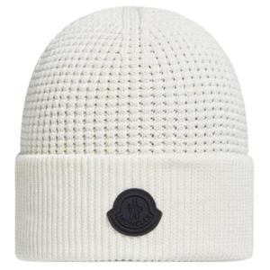 Бейсболка с логотипом-нашивкой из вафельной ткани Moncler, белый