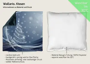 Декоративная поудшка Wallario, синий