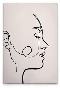 Картина на холсте A.S. Création Oneliner 4 цвет cremeschwarz