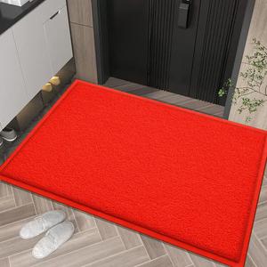 Budis Ковер 60х90 см для входной зоны, противоскользящий грязесчищающий, для дома, ресторана, отеля, красный без надписей