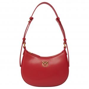 Полумесяц Кожаная Сумка Через Плечо Мини Женская Красная PINKO