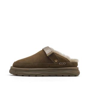 CUCS Мужские тапочки с закрытым носком на резиновой подошве, устойчивые к истиранию швов и скольжению, Camellia, цвет Camellia