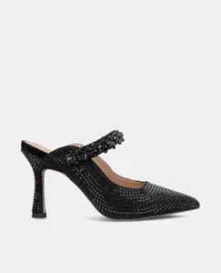 Женские туфли-лодочки с ремешком со стразами Alma en Pena, чёрный