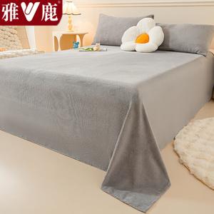 Yalu Простыня 150х230 см из утолщенного молочного велюра, цвет high-cold gray