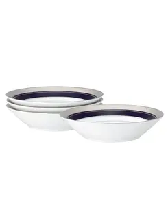 Набор из 4 ваз для фруктов Crestwood Cobalt Platinum, сервиз на 4 персоны Noritake, blue