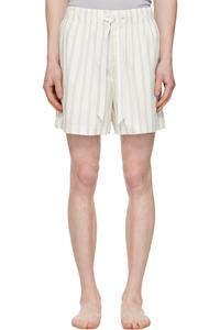 Пижамные шорты из поплина Tekla, цвет needle stripes
