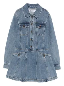 Платье с застежкой на пуговицы и карманами Self-Portrait, синий