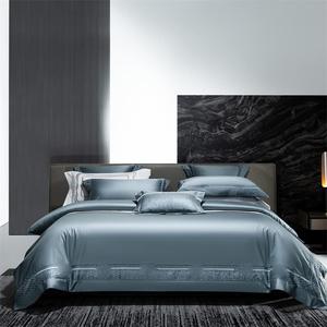 SkiPdr Комплект постельного белья из длинноволокнистого хлопка с широким подгибом