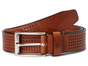 Ремень Johnston & Murphy Full Perforated Belt, желто-коричневый