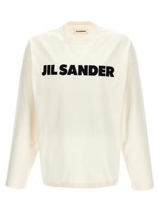 Футболка с принтом логотипа JIL SANDER, белый/черный
