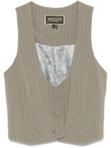 Топ с полосками MITILIANE COUTURE, зеленый