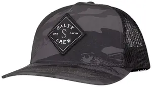 Мужская кепка-дальнобойщик Salty Crew Sea Line в стиле ретро, цвет Black Camo