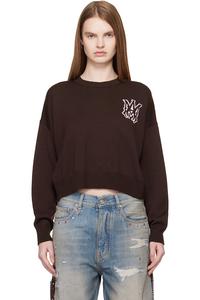 Amiri Коричневый свитер с круглым вырезом