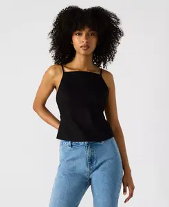 Женская майка-тэйган с бретельками Steve Madden, черный