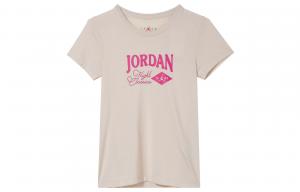 Jordan Футболка Regular женская Legendary светло-коричневая / Vitality розовая