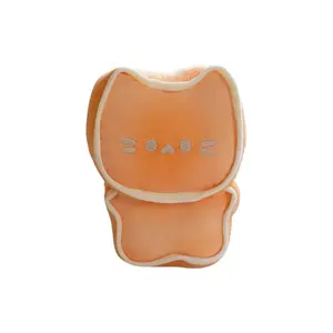 Исцеляющая, милая плюшевая кукла-котенок в виде тигра из кожи и меха, высота 23 см Gollum, коричневый