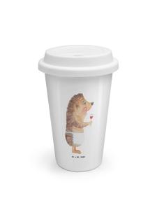 Mr. & Mrs. Panda Напиток на вынос в стаканчике в форме ежика, без надписи, белого цвета