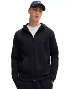 Мужская худи с логотипом на молнии Hugo Boss, синий