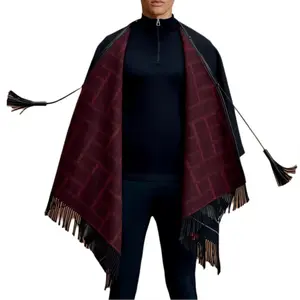 HERMES Плащ унисекс красный, Rouge Red