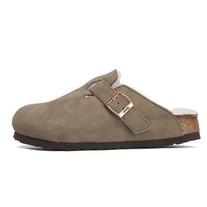 Jeep Закрытые тапочки унисекс - бежево-белый мех, цвет Taupe-White Fur