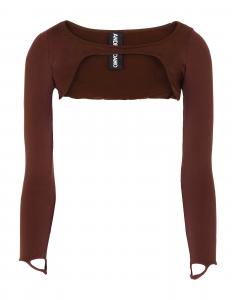 Укороченный блейзер Andreādamo, коричневый