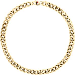 Мужские украшения Tommy Hilfiger - ожерелье-цепочка из нержавеющей стали с застежкой-карабином - идеально подходит для повседневных и деловых случаев - модный аксессуар, подарок для него, Gold Plated