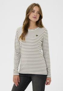 Топ Kaffe LIDDY T-SHIRT, Chalk Morel - Green Heart/Light Brown