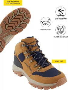 Мужские высокие походные ботинки Goodyear Everest для работы и снега, водонепроницаемые и дышащие уличные ботинки, темно-синий