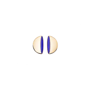 Серьги Vhernier Eclipse midi из розового золота, лазурита и горного хрусталя