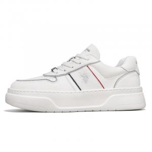 U.S. POLO ASSN. Белые кроссовки на платформе в минималистичном стиле, увеличивающие рост, легкие, низкие, для скейтбординга, мужские