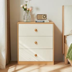 Lin'S Home Furnishing Комод 60х70 см для гостиной из массива дерева, 3 ящика, напольный