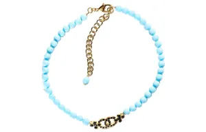 CHANEL CC Metal, Rhinestone Колье Women's Blue