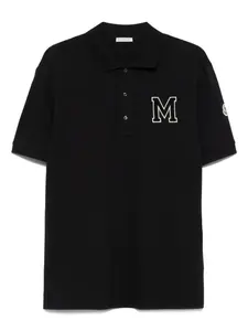 Рубашка поло с вышивкой MONCLER, синий