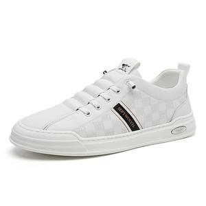 Износостойкие легкие низкие скейтерские кроссовки для мужчин с эффектом увеличения роста SEPTWOLVES, белый