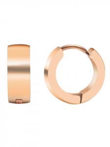 Adeliás Женские серьги - серьги-кольца на шарнирах из нержавеющей стали с золотым покрытием